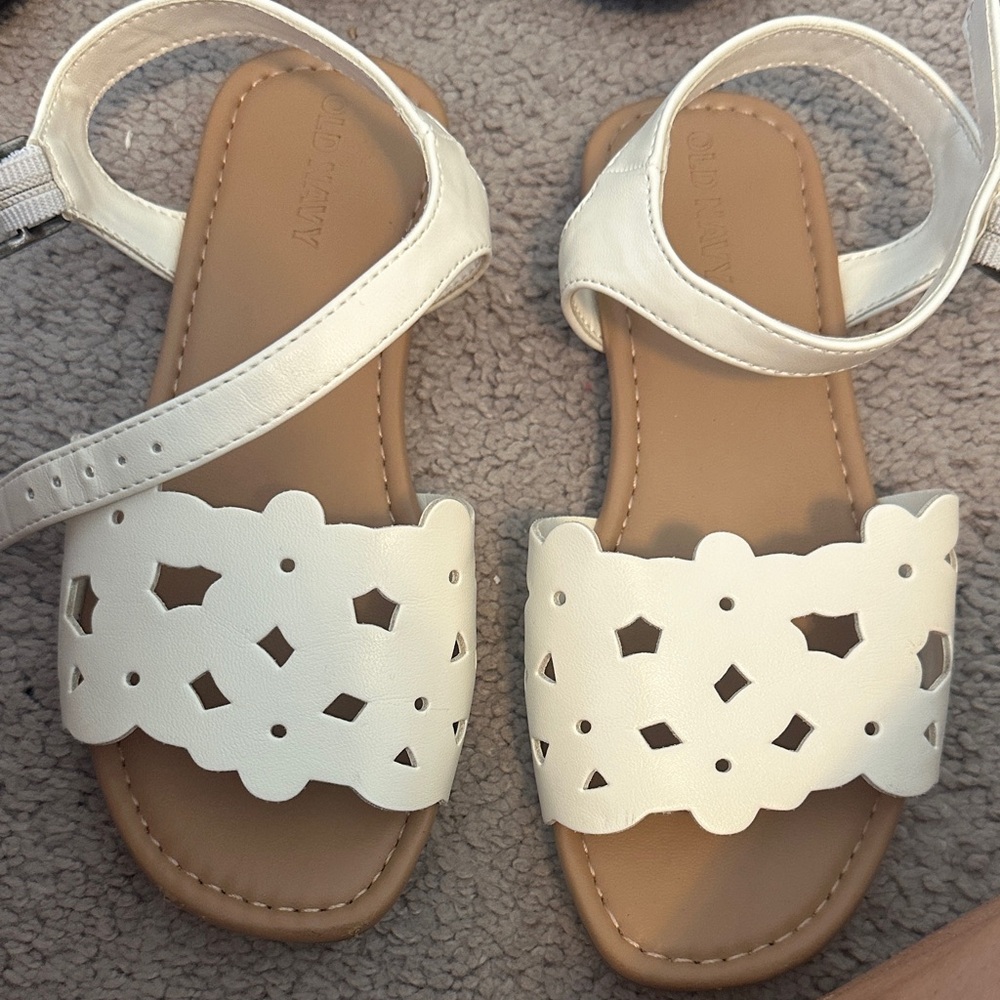 Old Navy Kids White Cut-Out Sandals